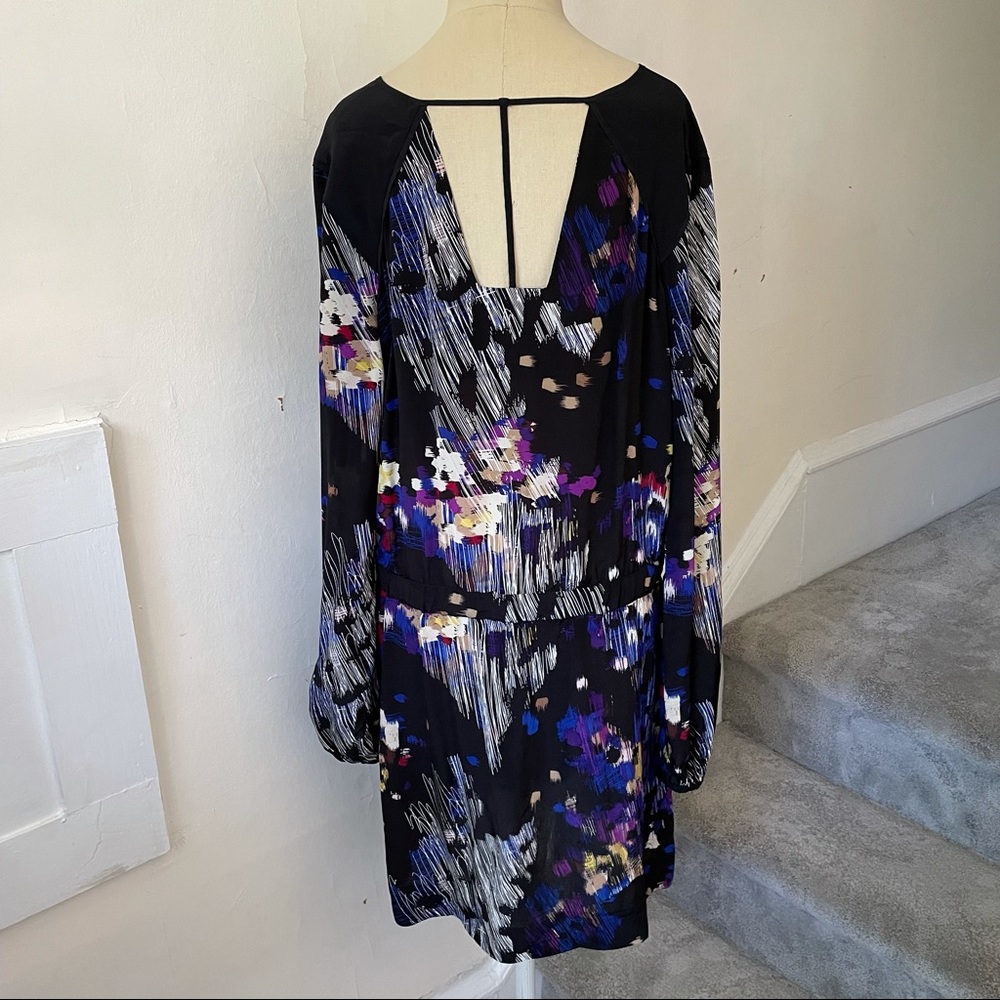 Anthropologie Black Floral Long-Sleeve Dress - Picture 3 of 7